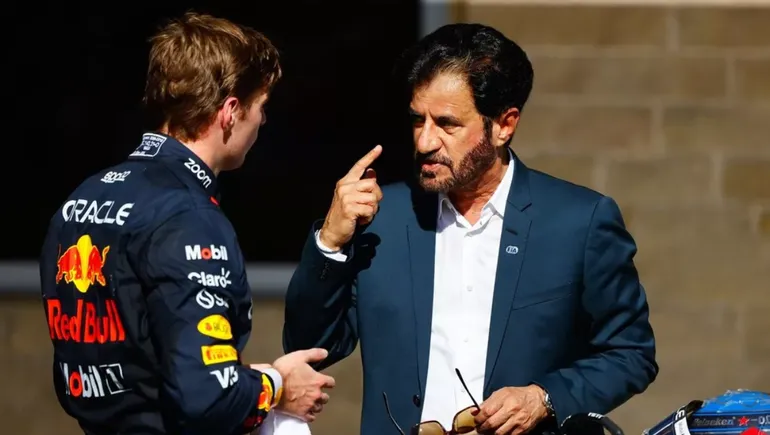 El campeón Max Verstappen ha tenido varias cortociruitos con Mohammed Ben Sulayen, presidente de la FIA, por la sanciones y apercibimiento recibidos por el neerlandés., 