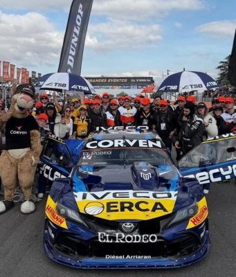 Urcera, nuevo puntero del campeonato de TC, uno de los embajadores de Grupo Corven