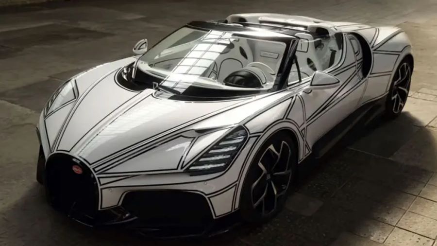 Extravagancia y lujo al poder. Un Bugatti hiperdeportivo de porcelana, casi da miedo tocarlo