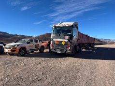 Operación exitosa de un Volvo FH de MERCOMAR con un bitren Vulcano